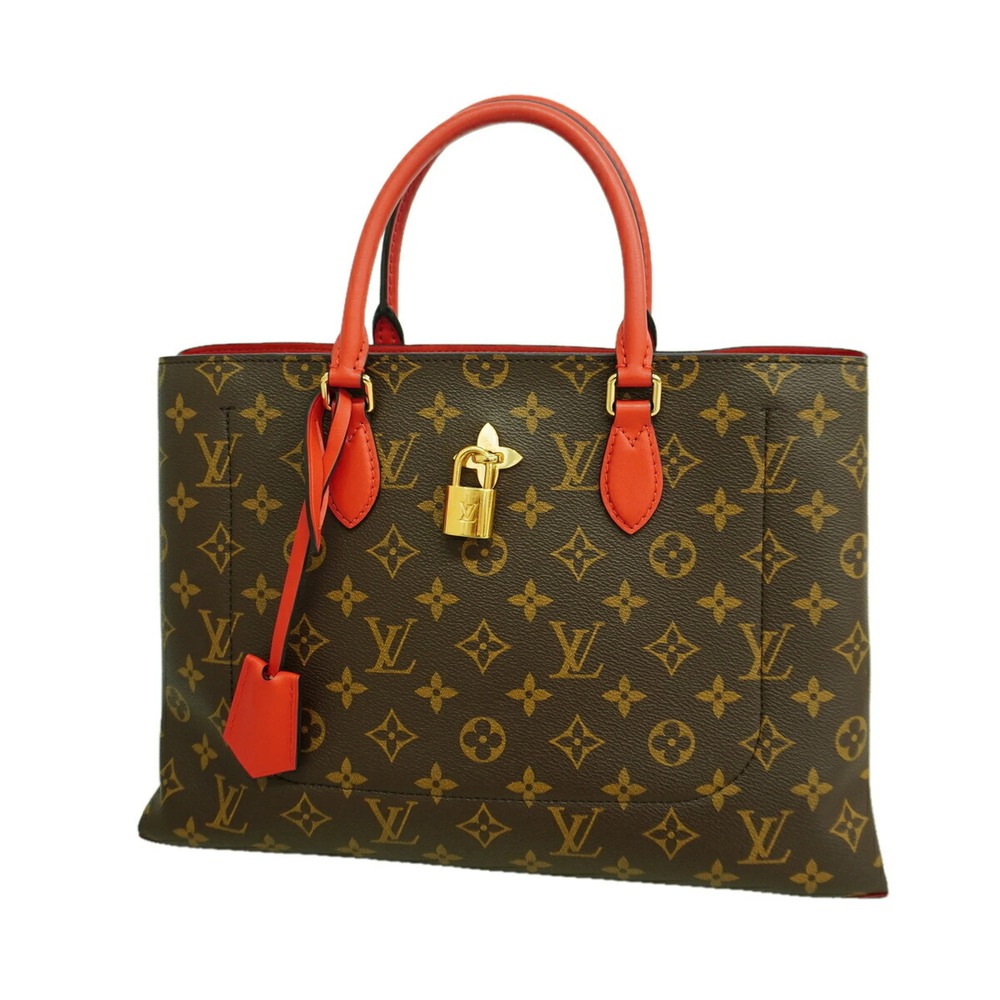 Louis Vuitton Monogram Flower Tote Handbag M43553 Coquelicot (Women's)